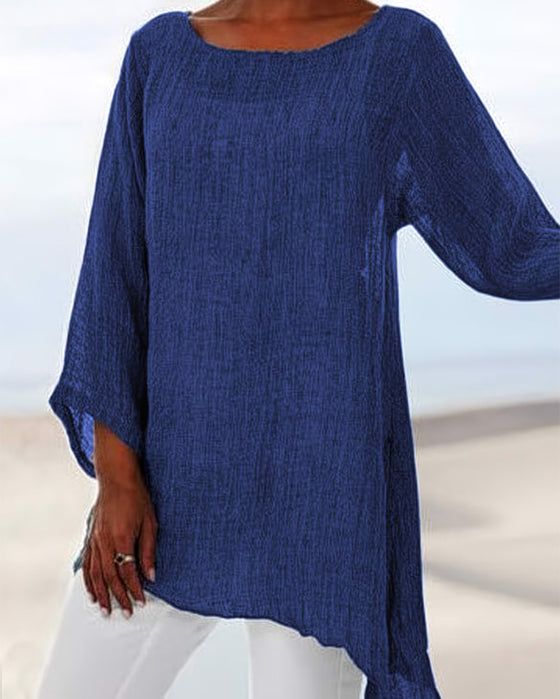 Irregular Long-Sleeved Lightweight T-Shirt