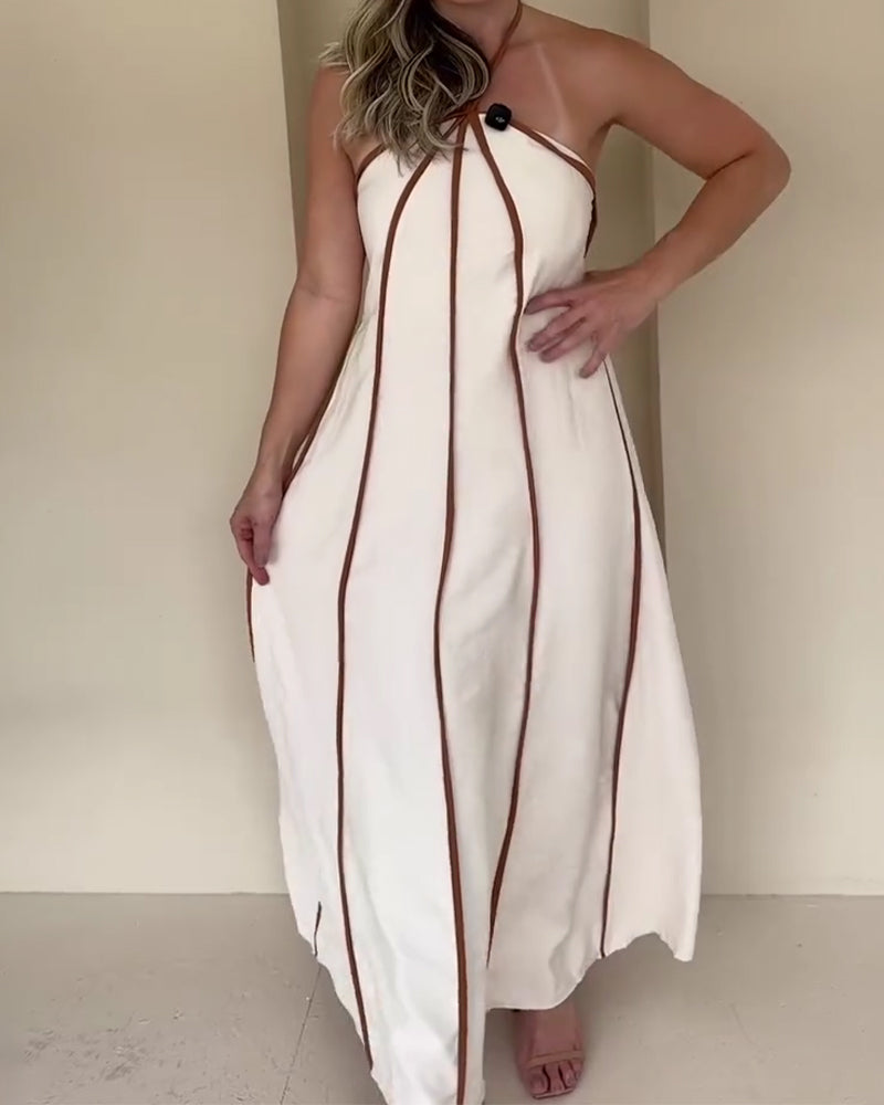 A Sexy Sleeveless Printed Dress