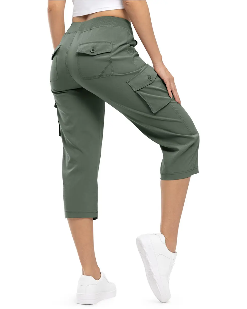 Casual Cropped Multi-Pocket Hiking Pant