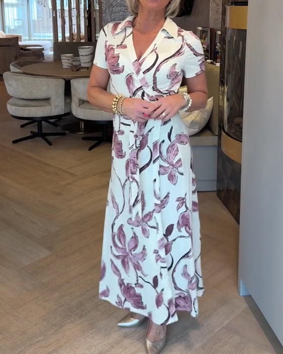 Floral Print V-Neck Dress