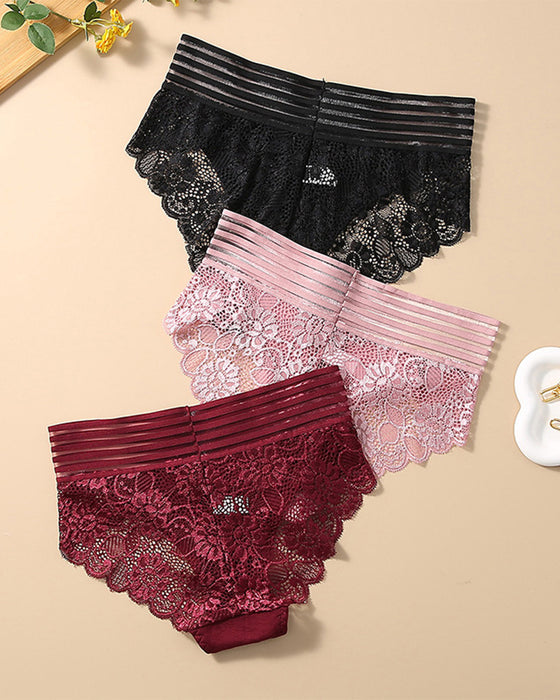 Wide Waist Lace Panties