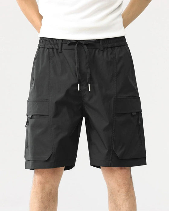 Loose Multi-Pocket Cargo Shorts