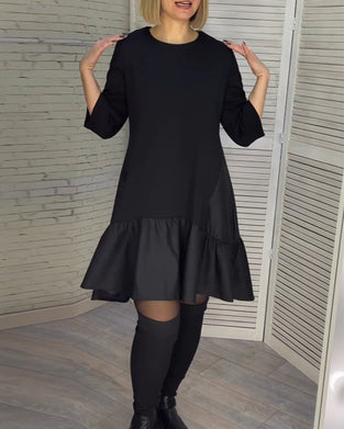 Round neck elegant dress