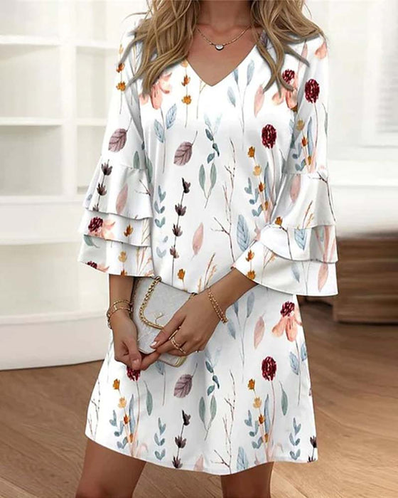 Women's sweet printed dress