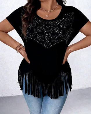 Tassel Design Detail T-Shirt