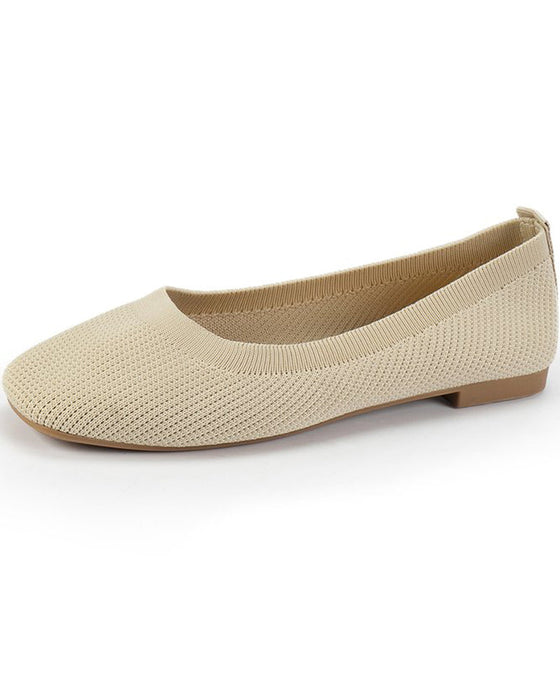 Round toe breathable flat shoes