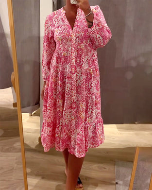 Geometric Print Cake Dress