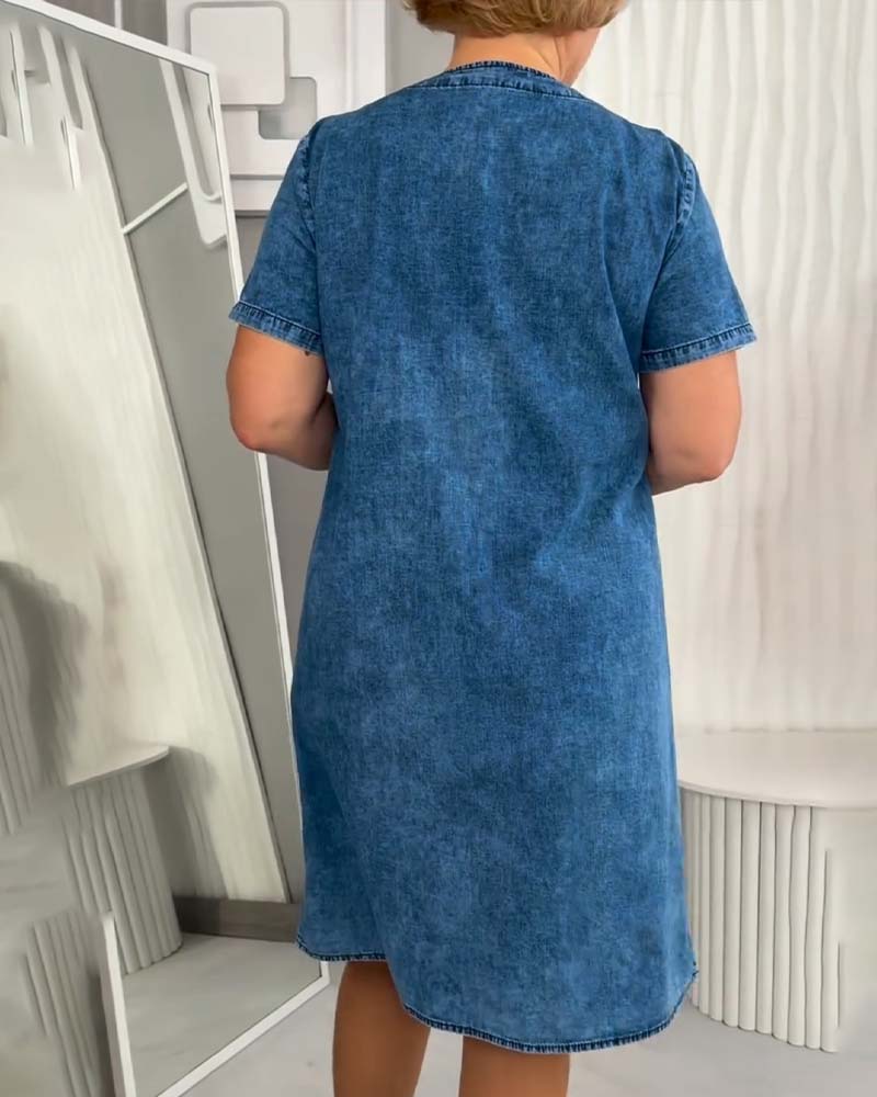Metal Buckle Decor Dress