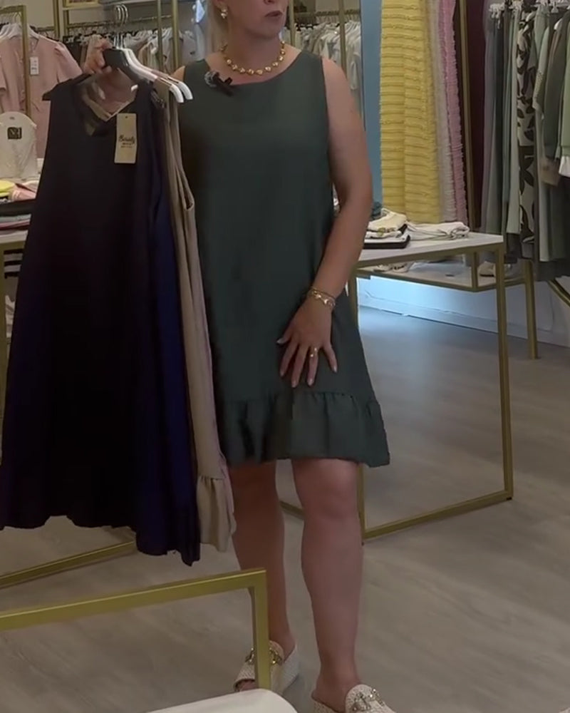 Sleeveless Fashionable A Hem Dress