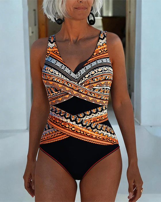 Tank Style Printed One-Piece