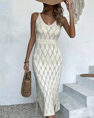 Solid Sexy Cover-Up Dress