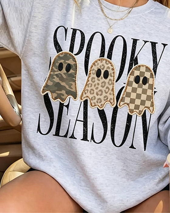Round Neck Long Sleeve Sweatshirt