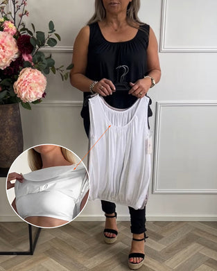 Bulit In Bra U-neck Casual Tank Top