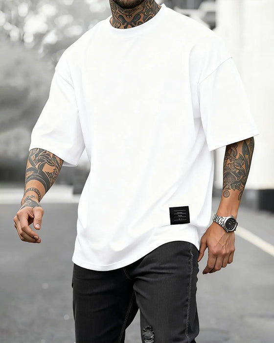Crewneck Loose Woven Label T-Shirts