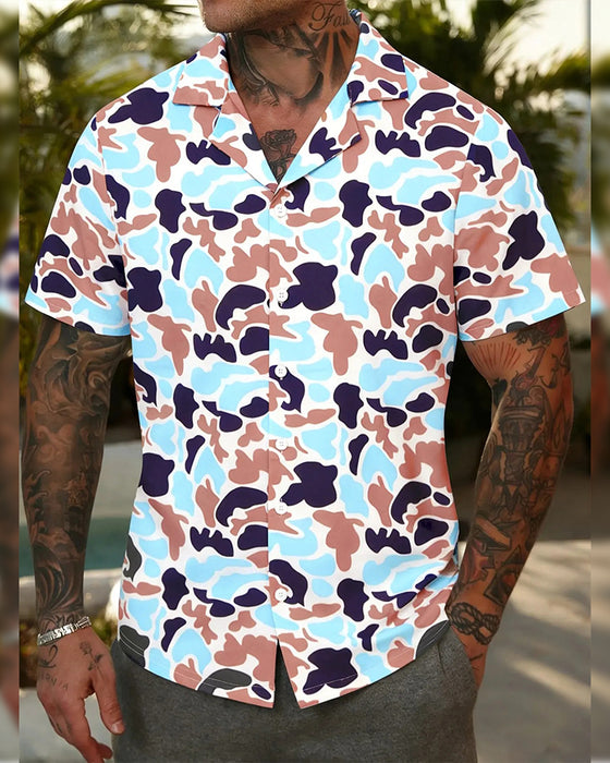 Men's Casual Camo Shirt