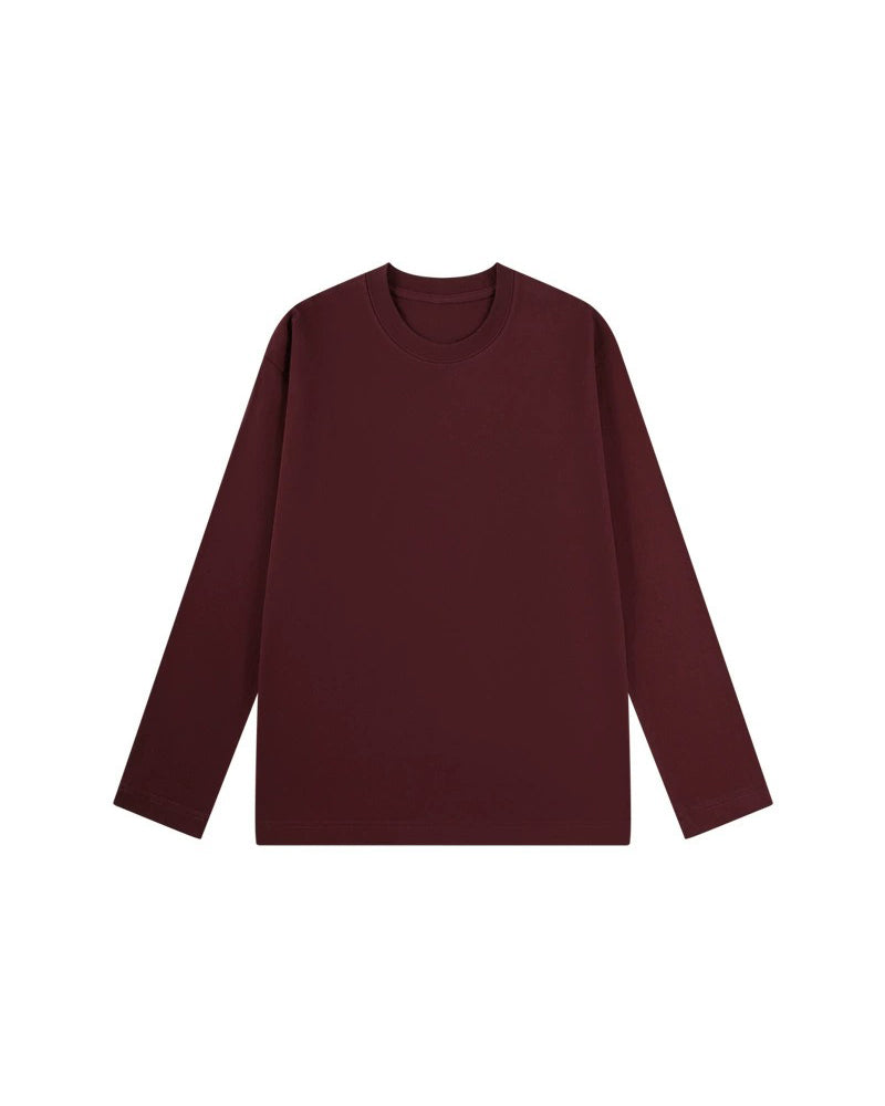 Men's Crew Neck Long-Sleeve Slit T-Shirt
