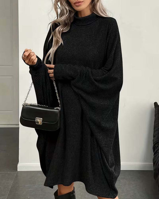 Batwing Sleeve Mini Dress