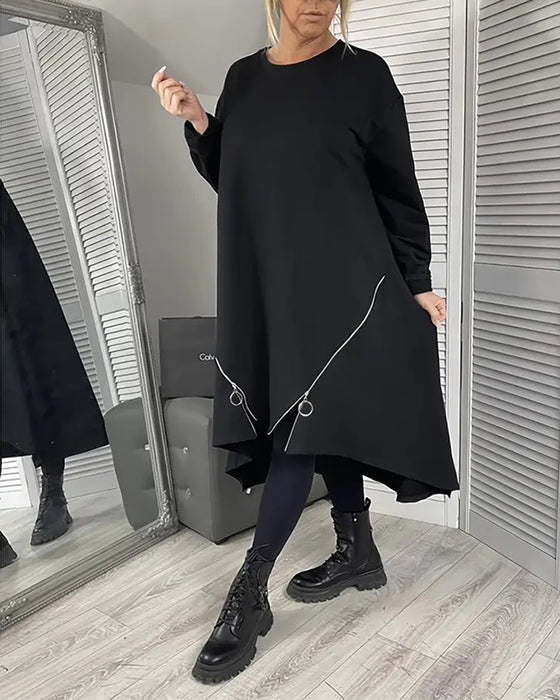 Loose Oversized Zipper Dress