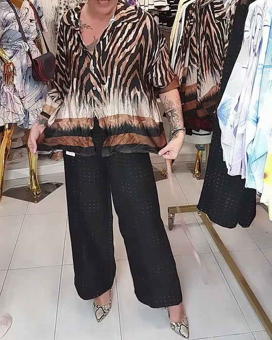 Zebra Print Loose Fashion Shirt