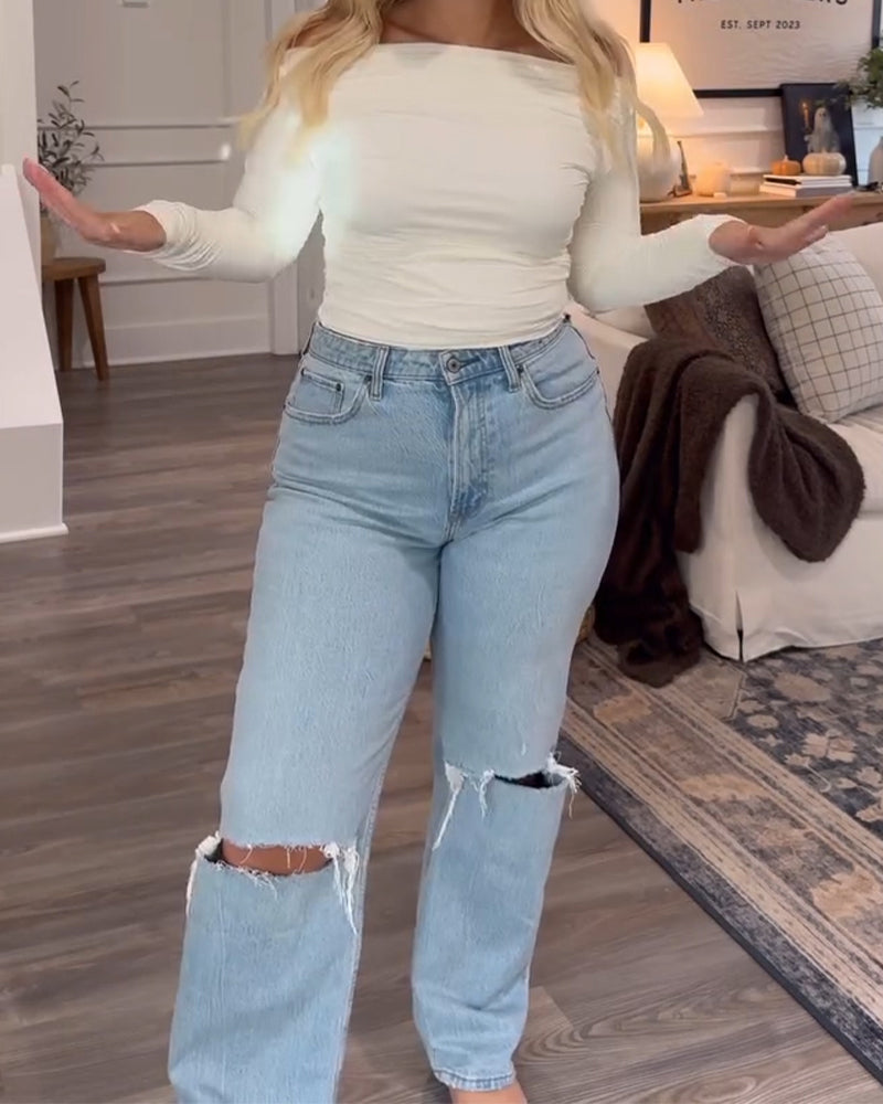 One-Shoulder Slim Fit And Versatile Top