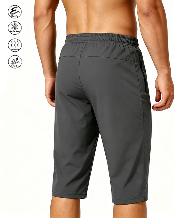 Cooling Stretchy Elastic Waist Drawstring Quick-Dry Active Pants