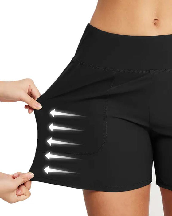 High Waist Split Sports Casual Shorts