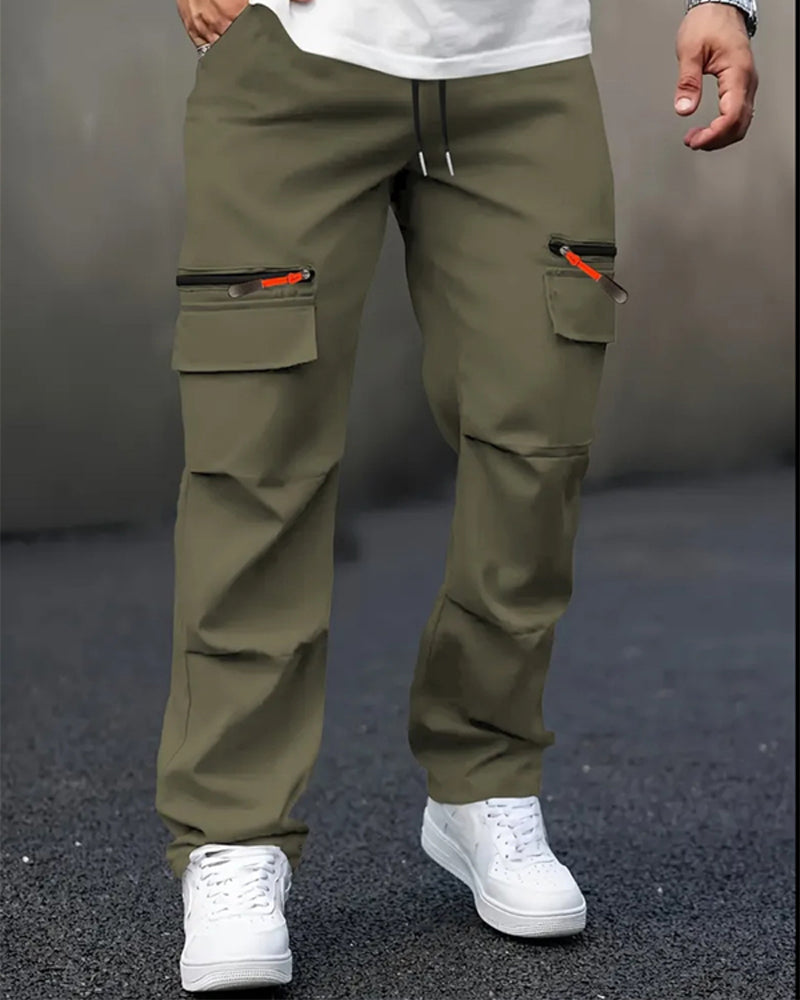 Sporty Multi-Pocket Cargo Pants