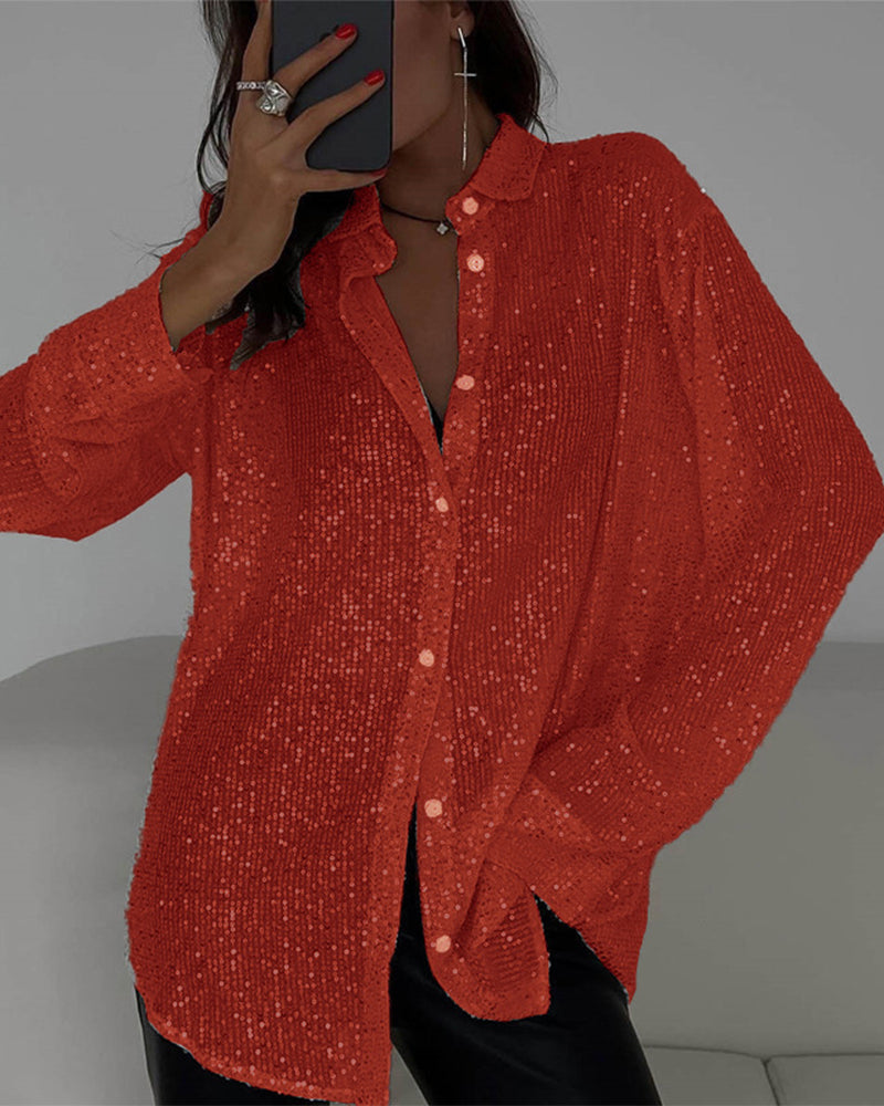 Lapel Long Sleeve Trendy Shirt