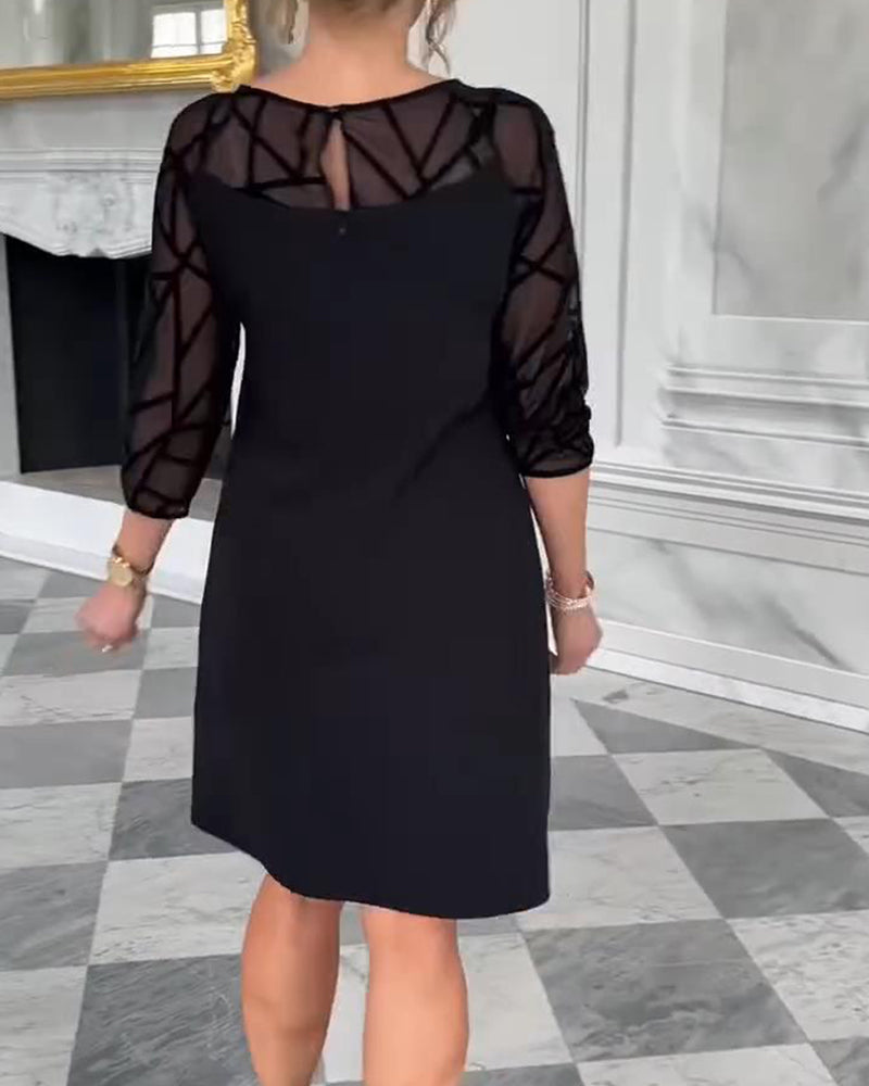 Elegant Round Neck Fashion Dress