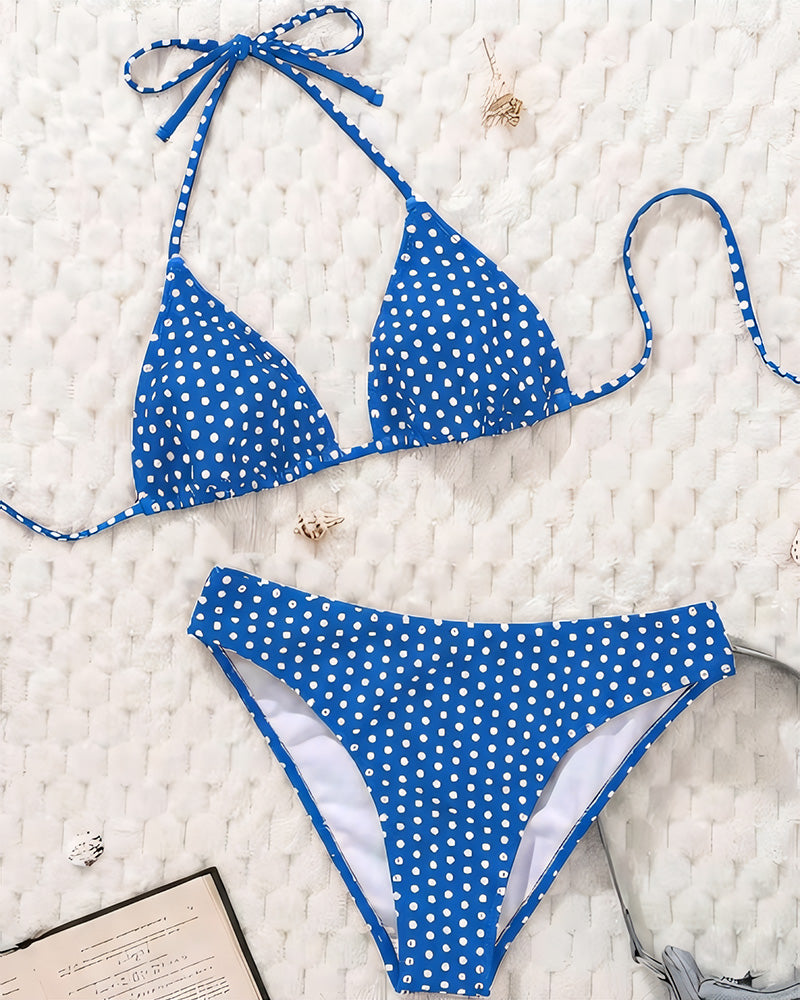 Strappy Polka Dot Bikini