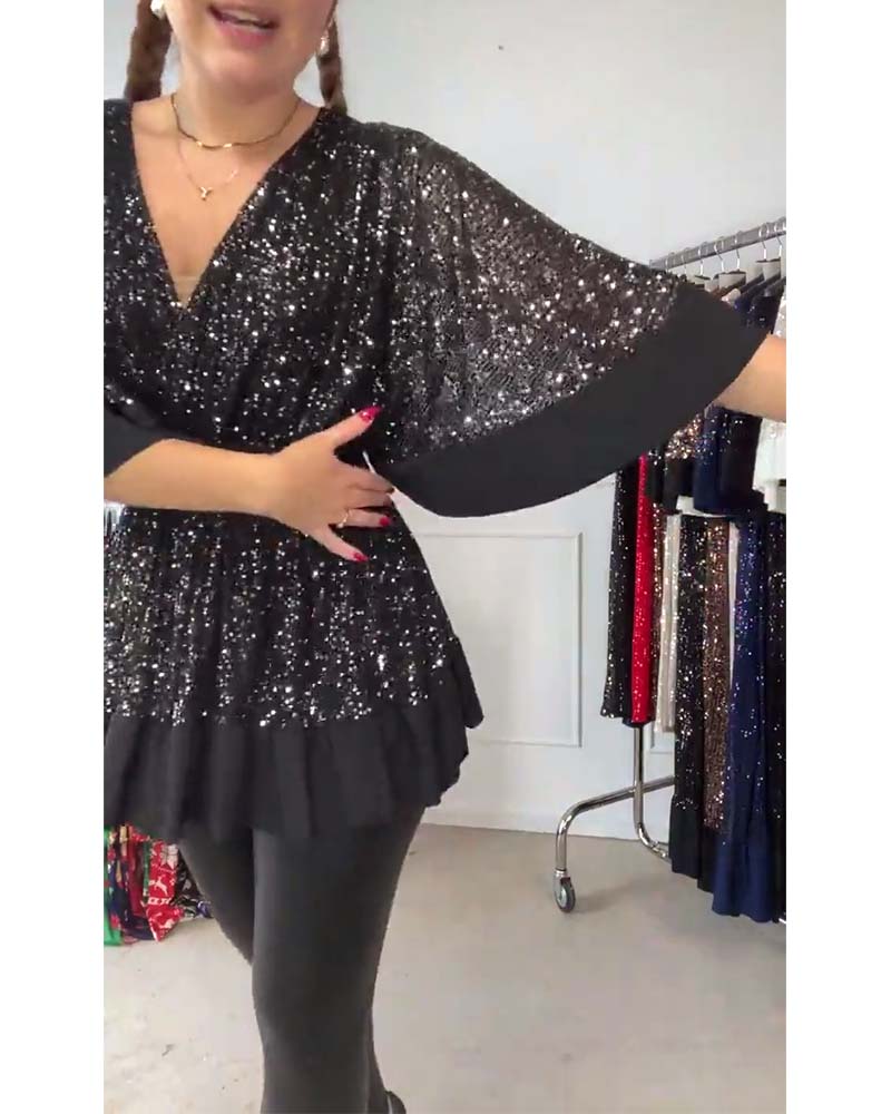 V-neck fashion slim blouse