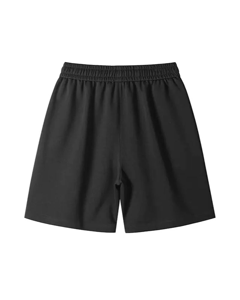 Casual Straight Leg Drawstring Bermuda Shorts