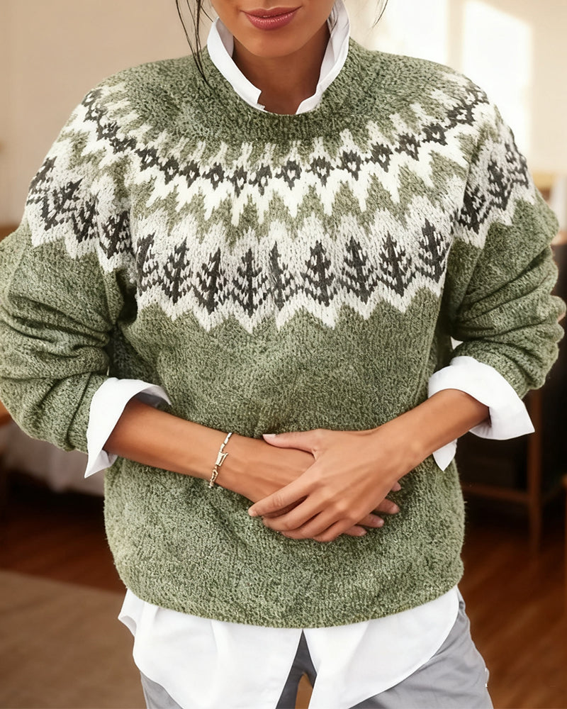Retro Serrated Casual Jumper