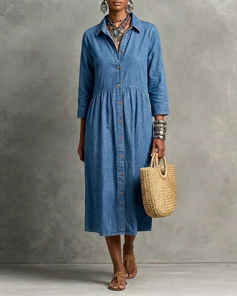Shirt Collar Casual Dress