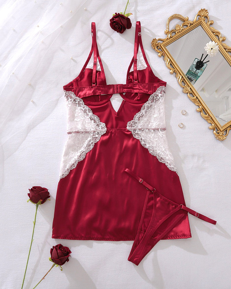 Sexy Camisole Slit Nightgown