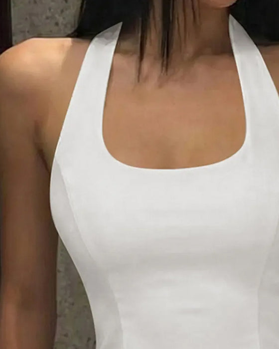 Halter Square Neck Chic Tank Tops