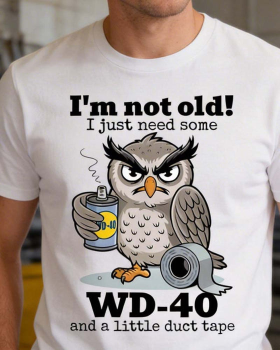 Owl Fun Solid Color Casual T-Shirt