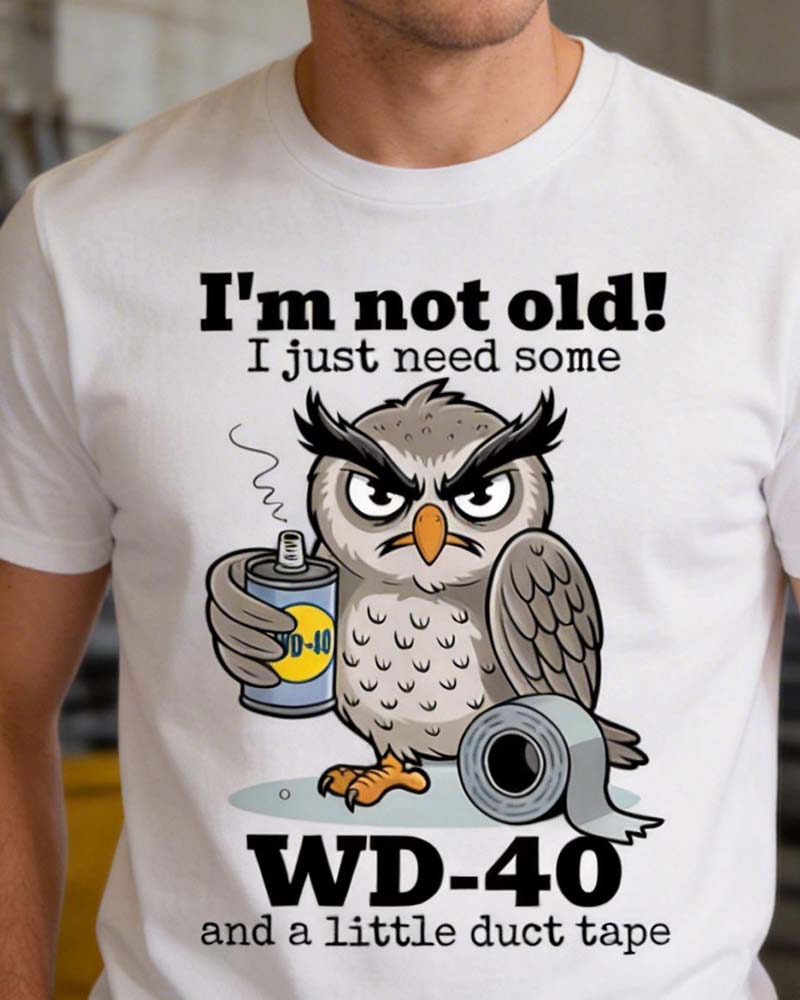 Owl Fun Solid Color Casual T-Shirt