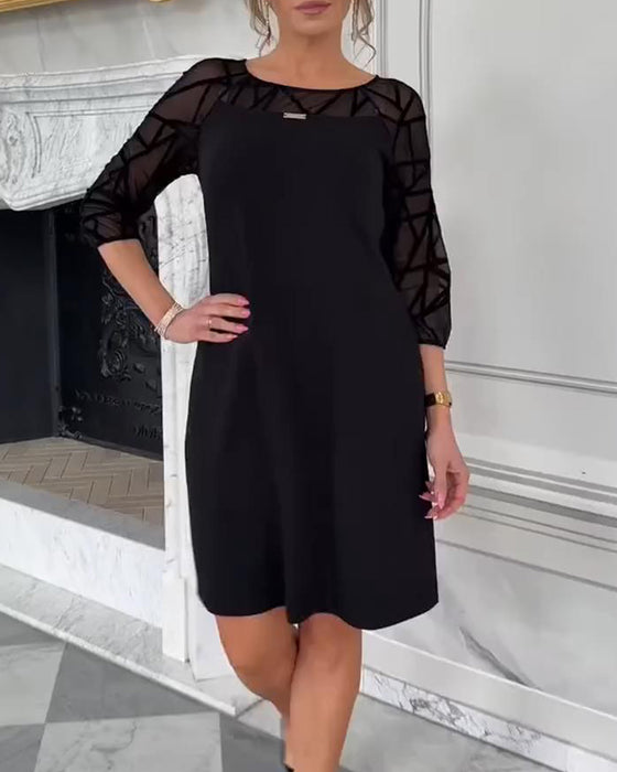 Elegant Round Neck Fashion Dress