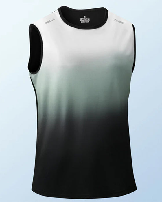 Men's Gradient Crew Neck Tank Top