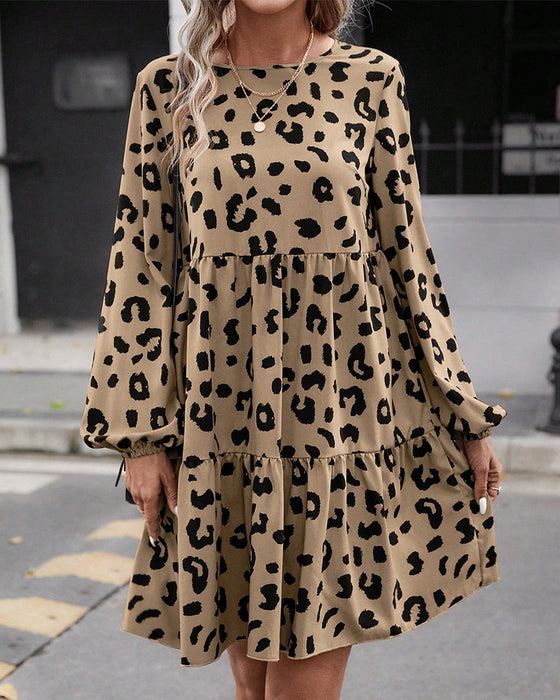 Leopard Long Sleeve Dress