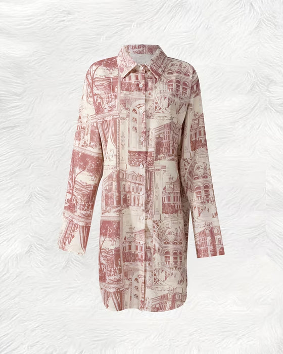 Loose Irregular Shirt Collar Dress
