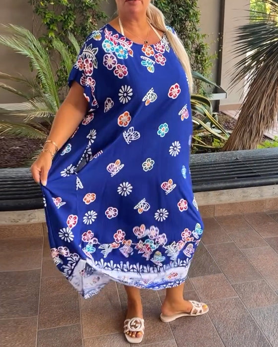 Oversized Printed Loose Dress