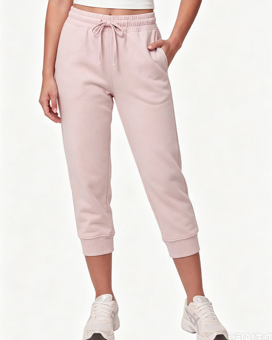 Elastic Waist Cropped Jogger Sweatpant