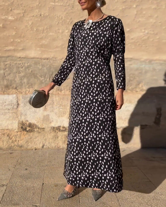 Vintage Round Neck Dress