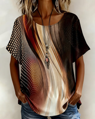 Casual Print Short Sleeve T-Shirt
