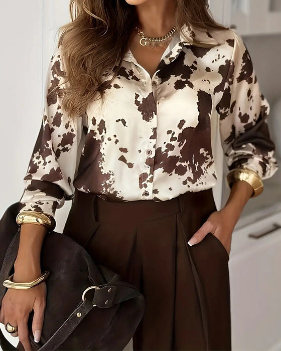 Lapel Button Casual Shirt