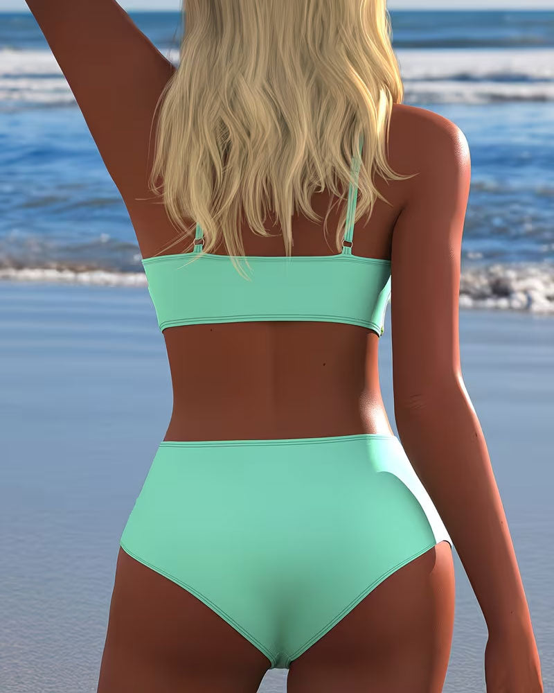 Printed Bra-Style Two-Piece Bikini