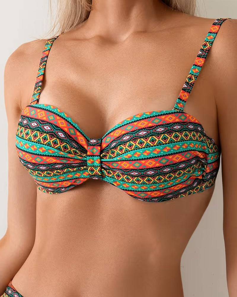 Diamond Print Split Bikini