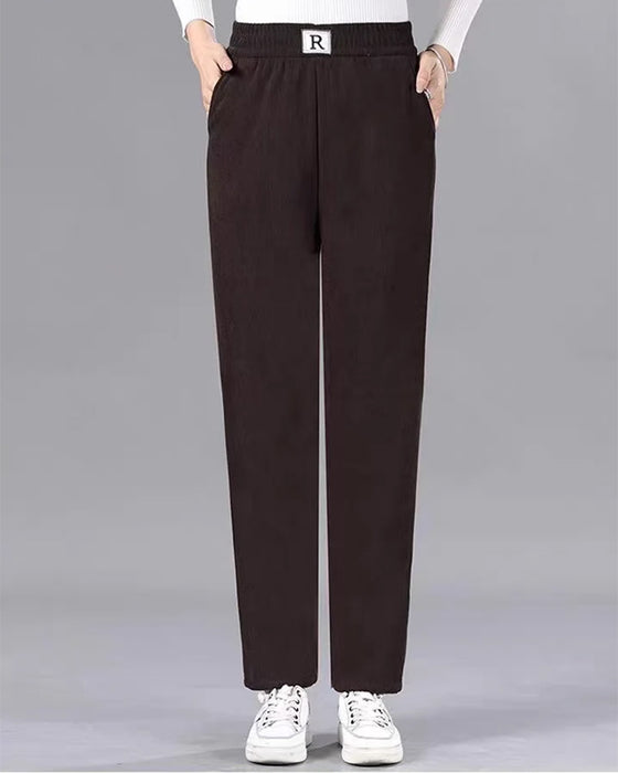 High Waist Fleece-Lined Thickened Jogger Pants